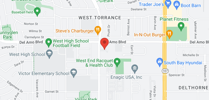 map of 20310 Anza Torrance, CA 90503